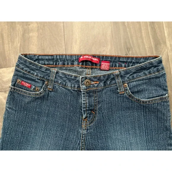 US Polo Assn. Womens Blue Low Rise Bootcut Low West Denim Jeans Size 5/6 - Picture 3 of 14